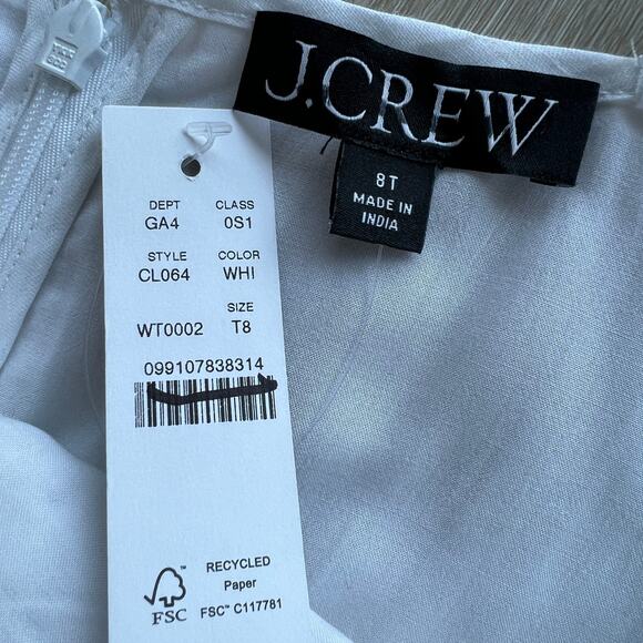 J Crew Embroidered Midi Dress In Ramie Tall 8 White Sheer Boho Cottage - Picture 2 of 13